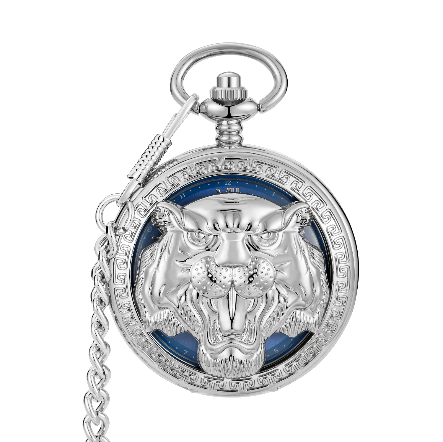 New Design Creative To My Son Lion Bear Love Dad Quartz Pocket Watch Men Fob Chain Best Gift For Son and Dad 2023