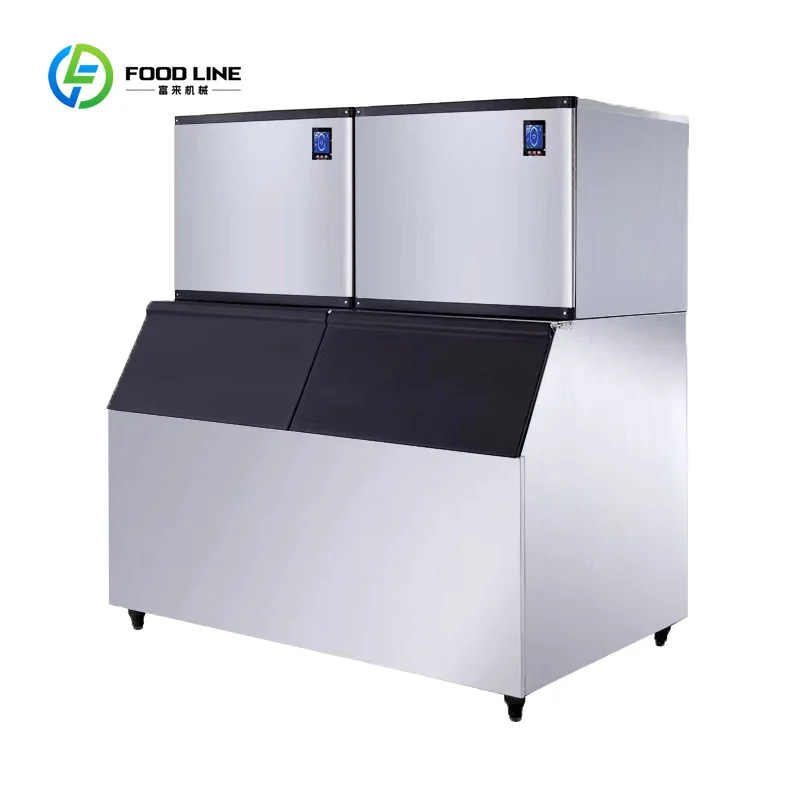 Customized Commercial Ice Cube Maker Machine for Business Use Snowflake and Snow Ice Shapes Water Cooling 1000kg Capacity