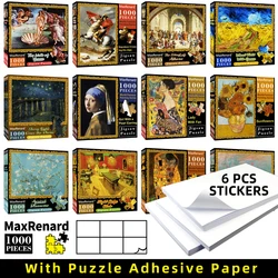MaxRenard Puzzle 1000 Pieces for Adult Puzzle Jigsaw With Adhesive Paper 49*68cm Assembling Paper Art Puzzles Toys Holiday Gifts