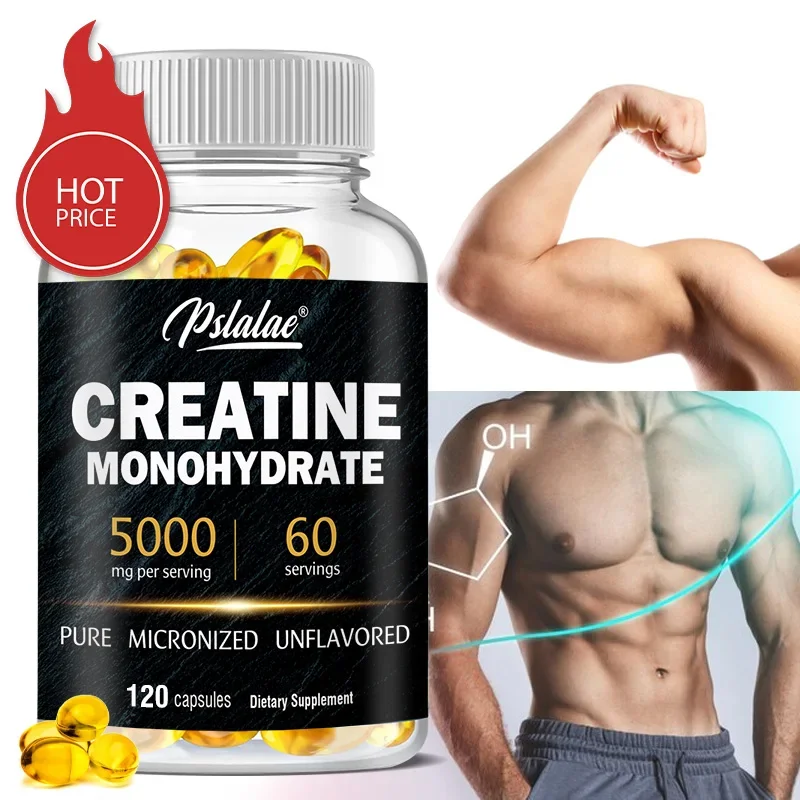 Creatina monohidrato-construir músculo, mejorar el rendimiento atlético, Fitness, producción de energía