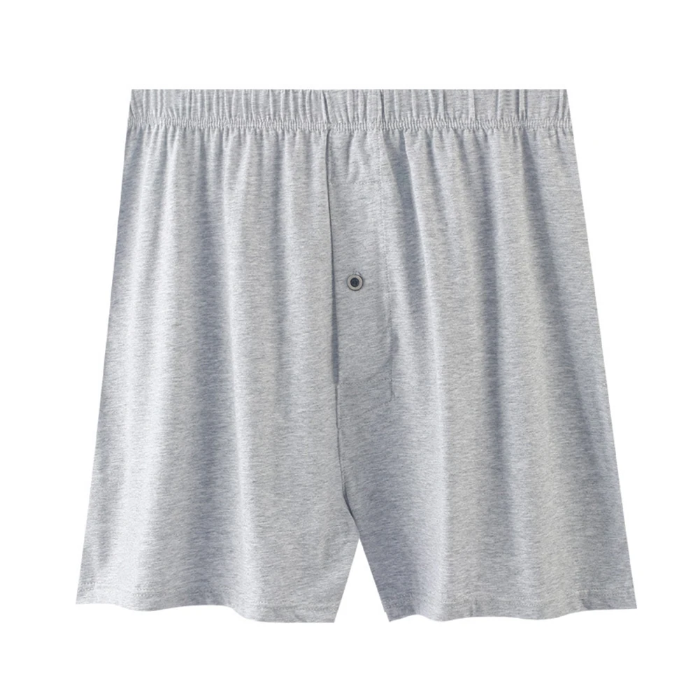 Loose Fit Men's Boxer Shorts Large Size Cotton Elastic Waist Trunks Underwear Pajama Pants for Home Comfortable Breathable Style