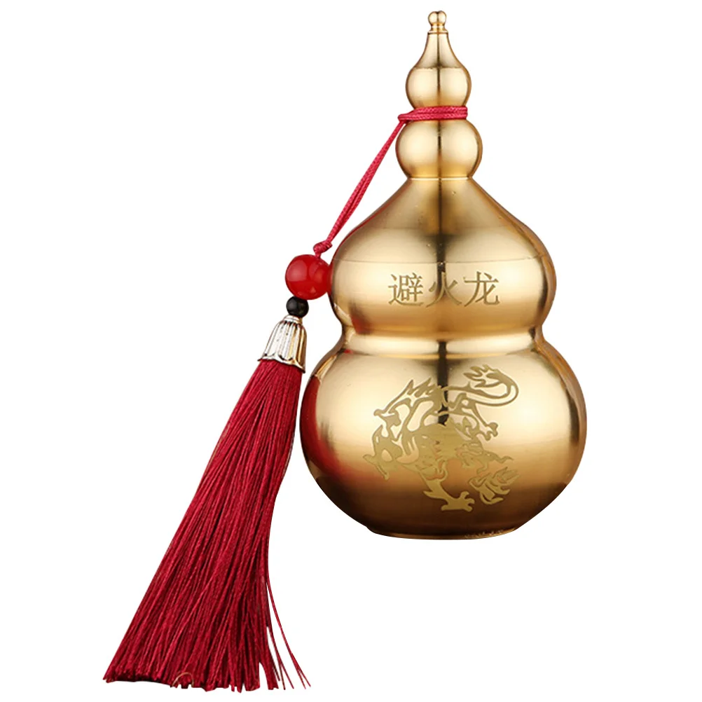 

Brass Ornament Unique Gourd Shape Design Wealth Prosperity Symbol Home Office Decor Vintage Gourd Statue Chinese Luck