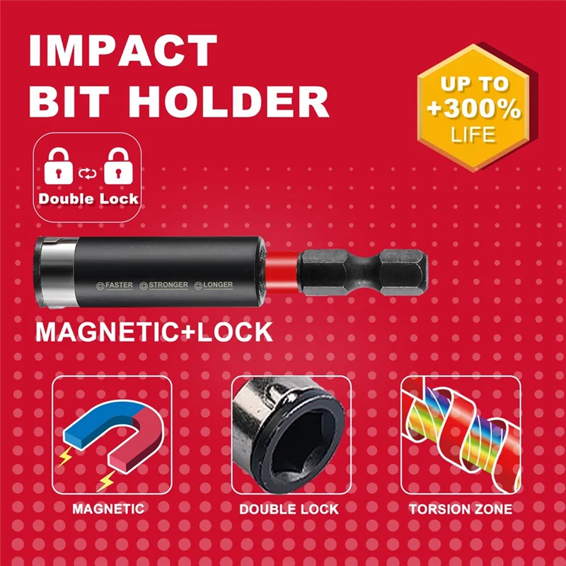 

ABKU-портативный набор электрических шестигранных бит, 22 шт., с рукавом-органайзером, 1 шт., держатель бит, противоскользящие аксессуары для инструментов