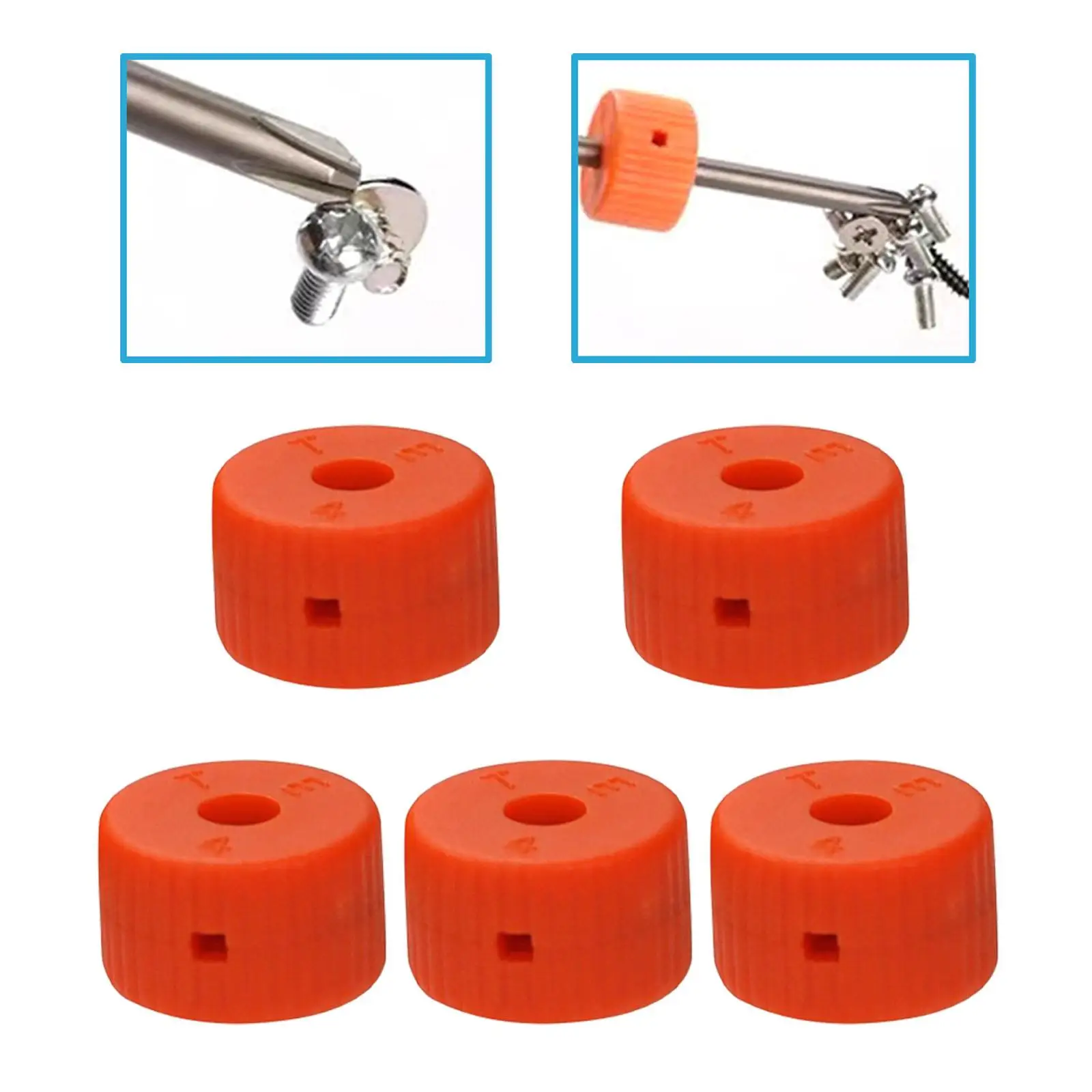 5Pcs Magnetic Screw Ring Bit Sturdy Lightweighht Power Tool Attachment Magnetic Screw Holder for Hex Screwdriver Power Bits