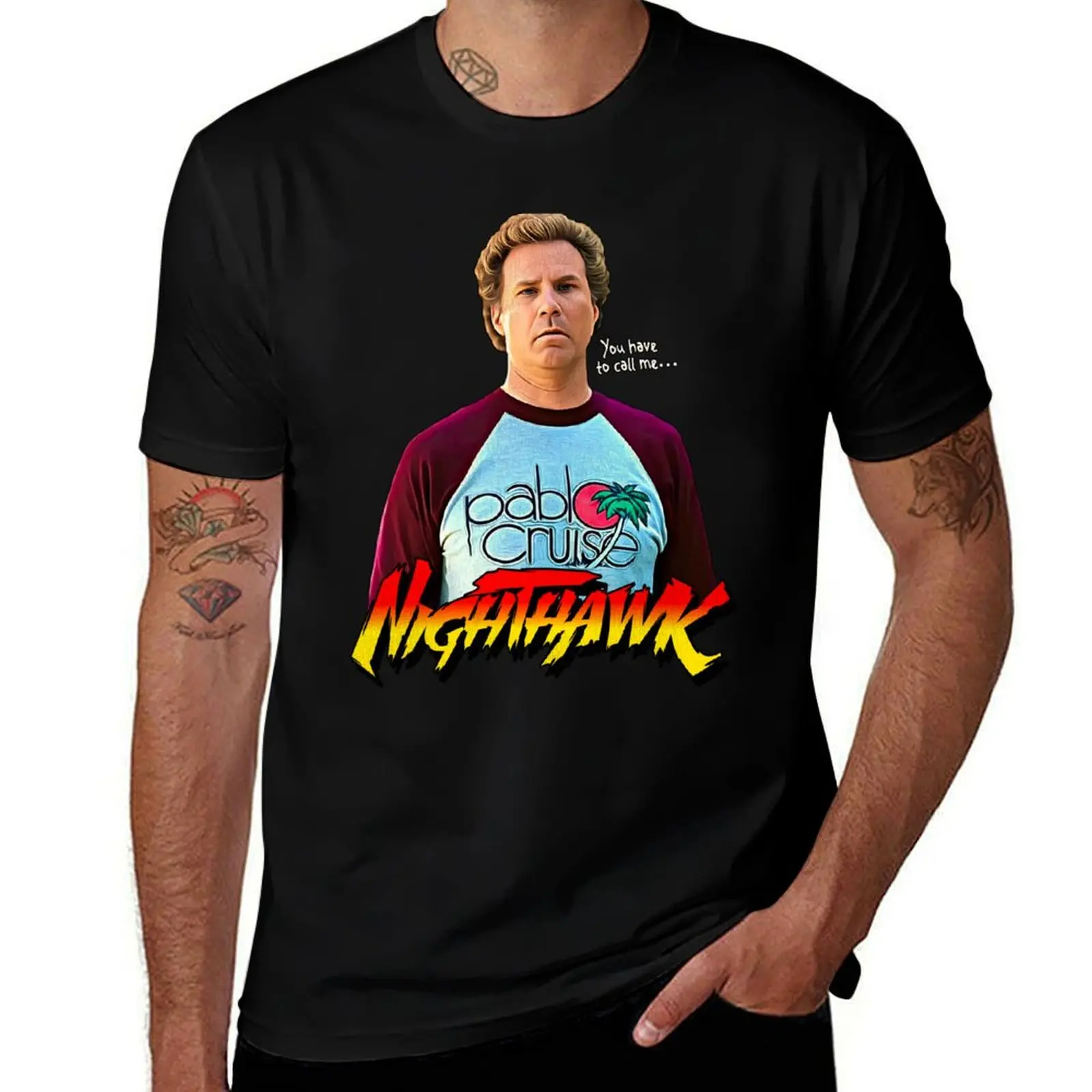 Call Me Nighthawk // Step Brothers Movie T-Shirt oversized graphic tee Blouse anime clothes sweat shirts, men