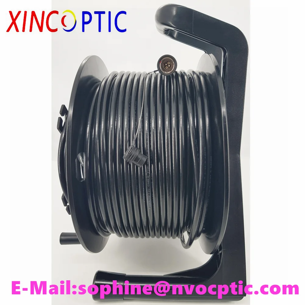 3K/93C SMPTE 100M Hybrid Wire Electrical HD Camera Cable Electric Conductor FUW-PUW-75M Fiber Optic Connector Without ReelPCD380