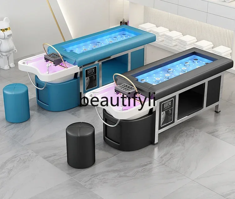 

SS Ceramic basin moxibustion hair treatment shampoo bed beauty salon special water circulation fumigation Thai massage