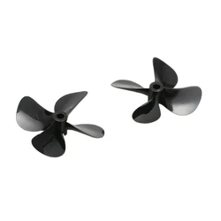 1Pair 4-Blade Paddle Immersion Propeller CW CCW Props with Shaft Hole Diameter 4mm 5mm for RC Ship Fishing Tug Boat DIY Parts