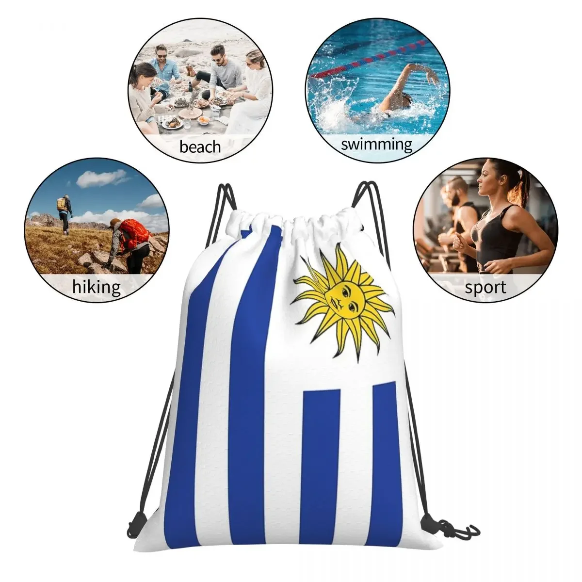 Portátil Multi-função Drawstring Sacos, Drawstring Bundle Bolso, Sports Bag, Bookbag, Viagens e Mochilas Escolares, Drawstring Bag