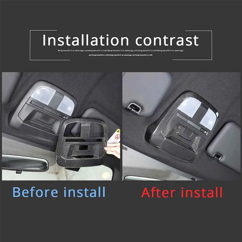 For Subaru BRZ 2022 Car Front Row Reading Lights Frame Cover Trim sticker Real Carbon Fiber Reading light protection accessories