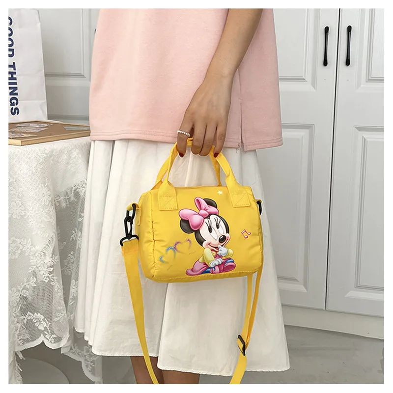 Disney-Bolsas de ombro para mulheres, Mickey Mouse, bolsa de compras de lona, bolsa anime fofa, bolsa mensageiro, moda casual, presentes, novas