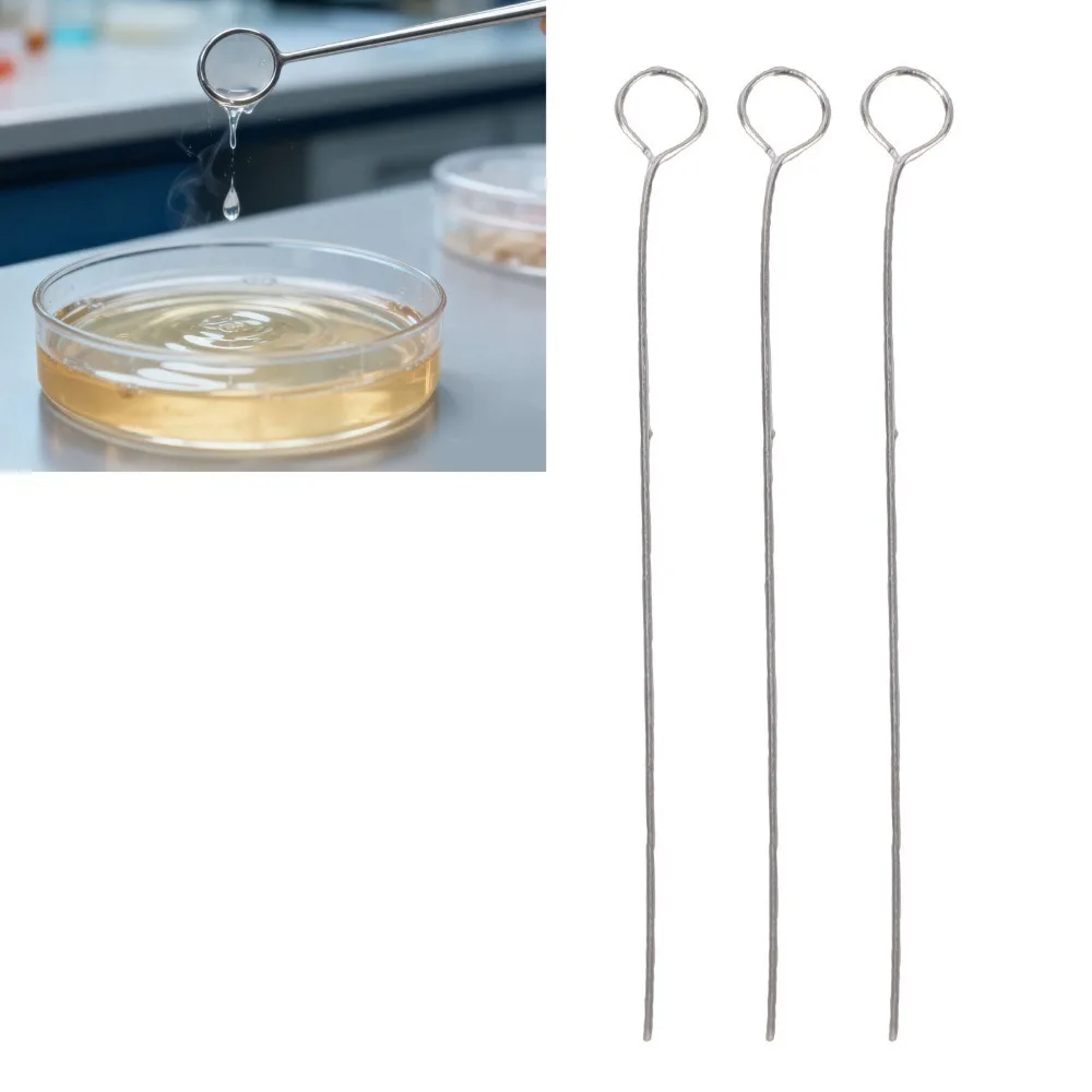 10Pcs,2mm,4mm Metal Wire Inoculating Loop Solid Round Loop Shape Inoculating Needle 2mm,4mm Loop Metal Inoculating Rod