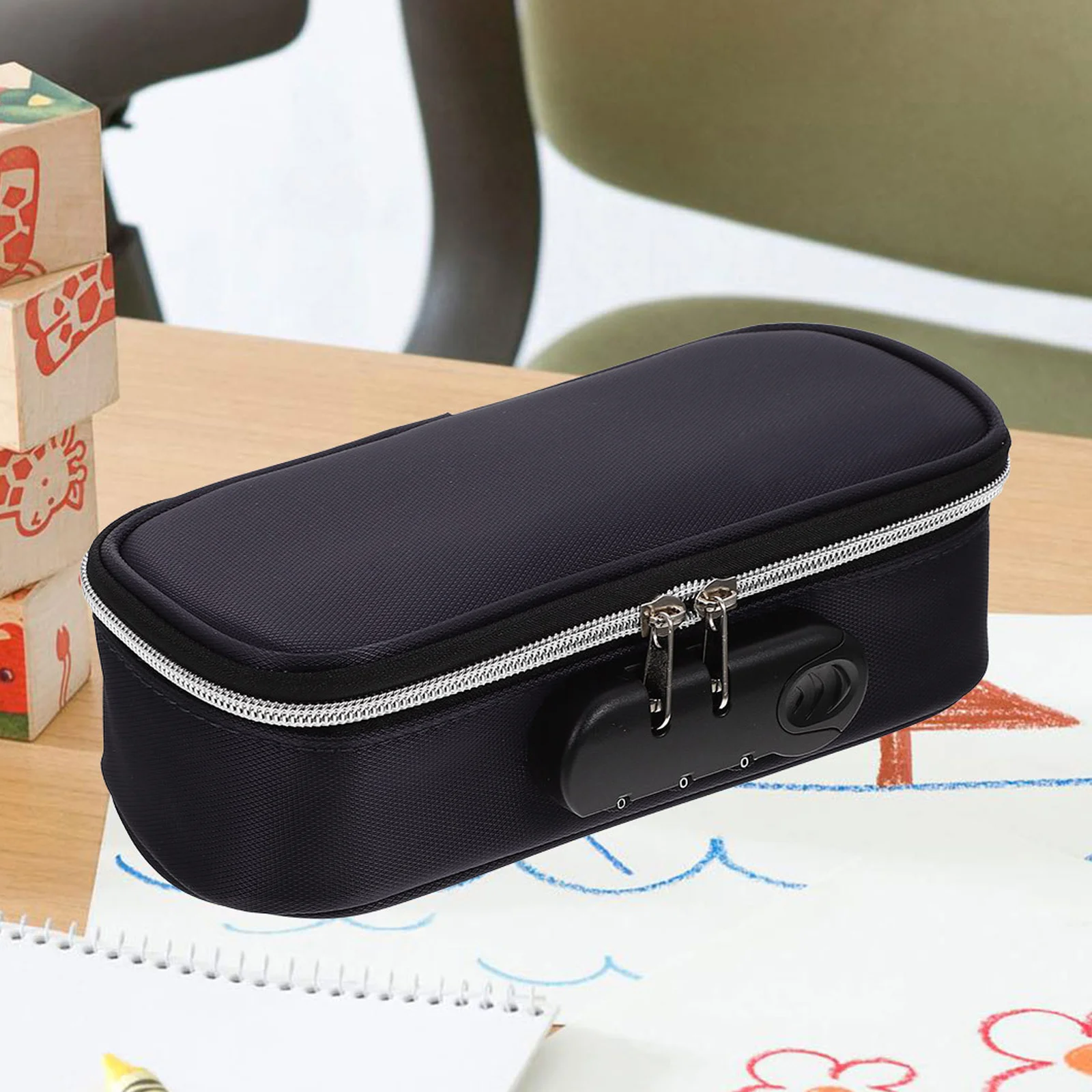 

Большая сумка для хранения карандашей с кодовым замком и удобной ручкой для школьных и офисных принадлежностей, многофункциональный органайзер для карандашей