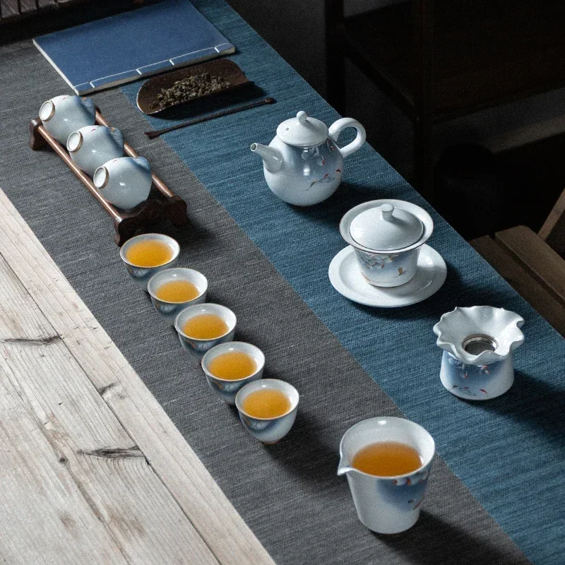 

Hot salesHot salesStoneware Handmade Home Complete Set Kung Fu Tea Set Simple Office Tea Making Device