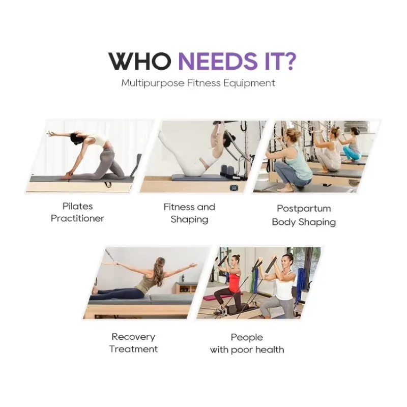مجموعة معدات بيلاتيس مثالية عالية الجودة للبيع بالجملة من YTYIN لمصلح بيلاتيس الخشبي في استوديوك بنصف برج #4