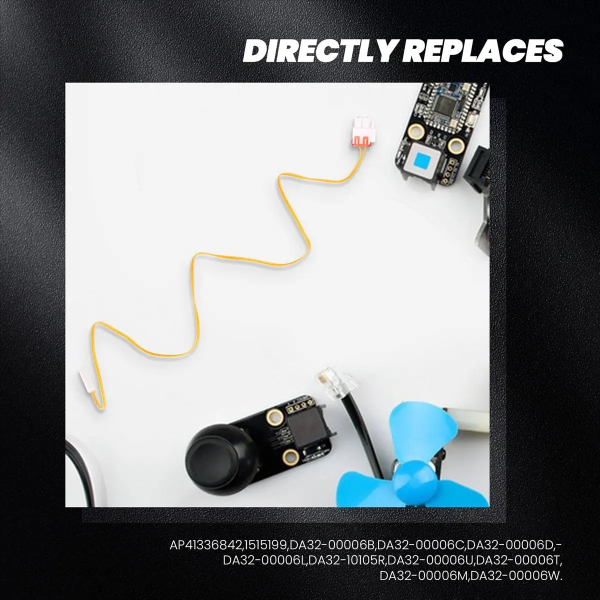 #95K 4Pcs DA32-00006W Refrigerator Defrost Temperature Sensor for Samsung,Temperature Sensor For Samsung,(Ceramic + line)