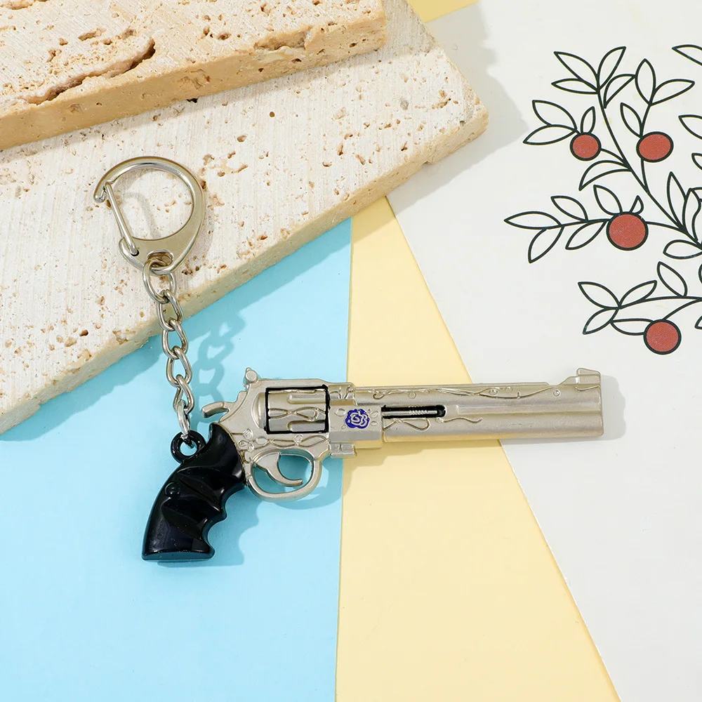 Game Keychain Dante Nero Sword Rebellion Awakening Red Queen Keyring Revolver Ebony & White Ivory Key Ring - view 4