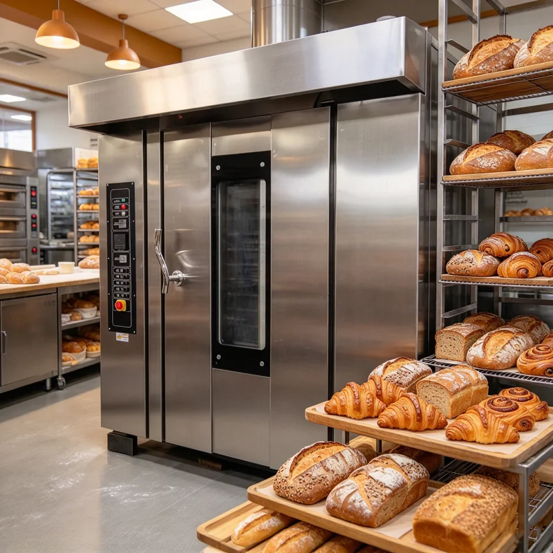 Commercial Rotary Rack Oven Rotary Oven Bakery Oven Gas 16 Tray Stainless Steel for Bread Croissant OME