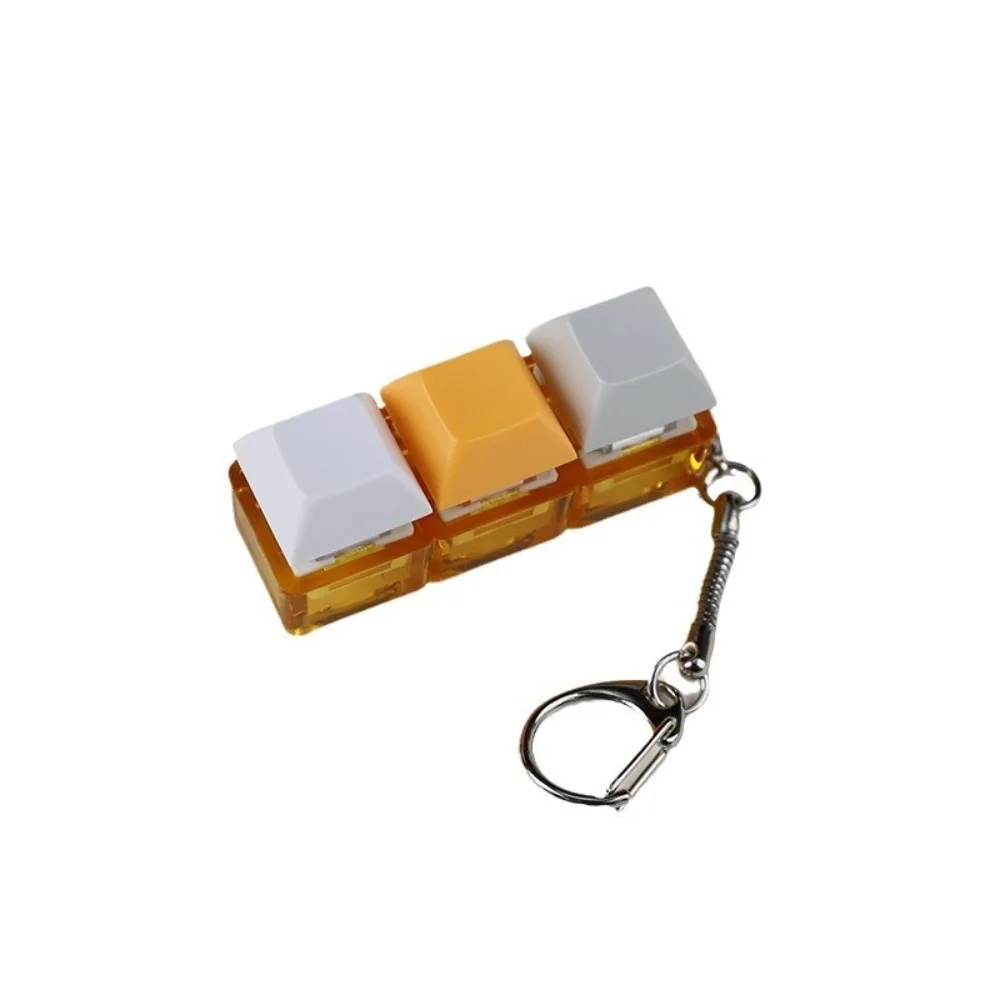 New DIY Keyboard Fidget Keychain Keys Button Keycap Finger Keyboard Cap Relief Stress Pass The Time Clicker Adult