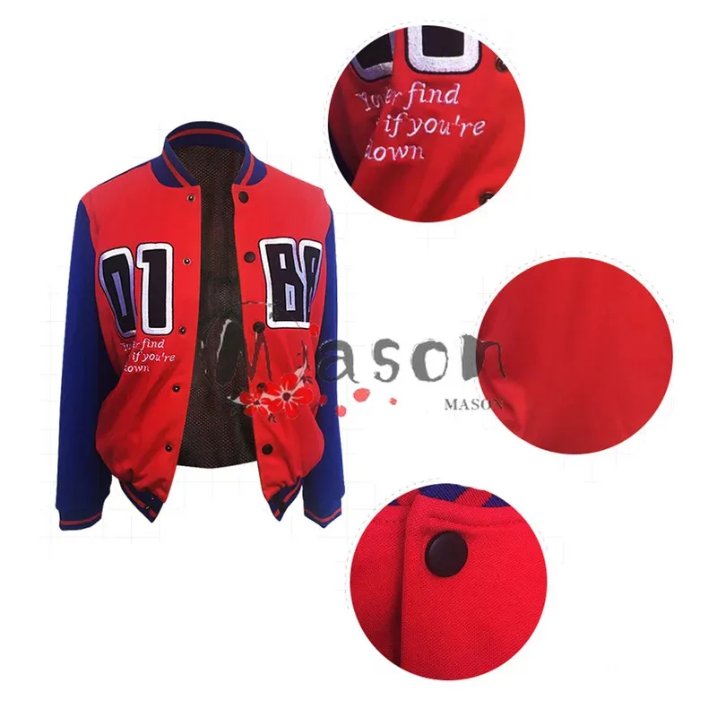 DRB تقسيم الراب معركة التنويم المغناطيسي Mic MC.B.B باستر بروس يامادا إيتشيرو زي بيسبول الزي أنيمي تأثيري ازياء الكبار معطف