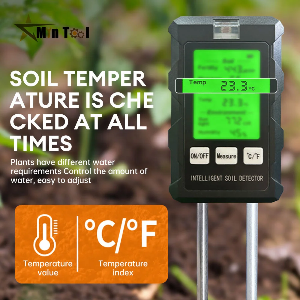 High Accurancy Soil PH Tester Soil Moisture/PH/Temperature Intensity Testers Planting Soil Detector Soil PH Tester Garden Tool