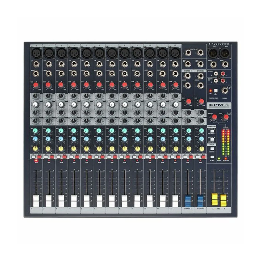 Soundcraft EPM12 14-channel Analog Mixer with 12 Mono Inputs 2 Stereo Inputs Pa System Audio Speakers Console