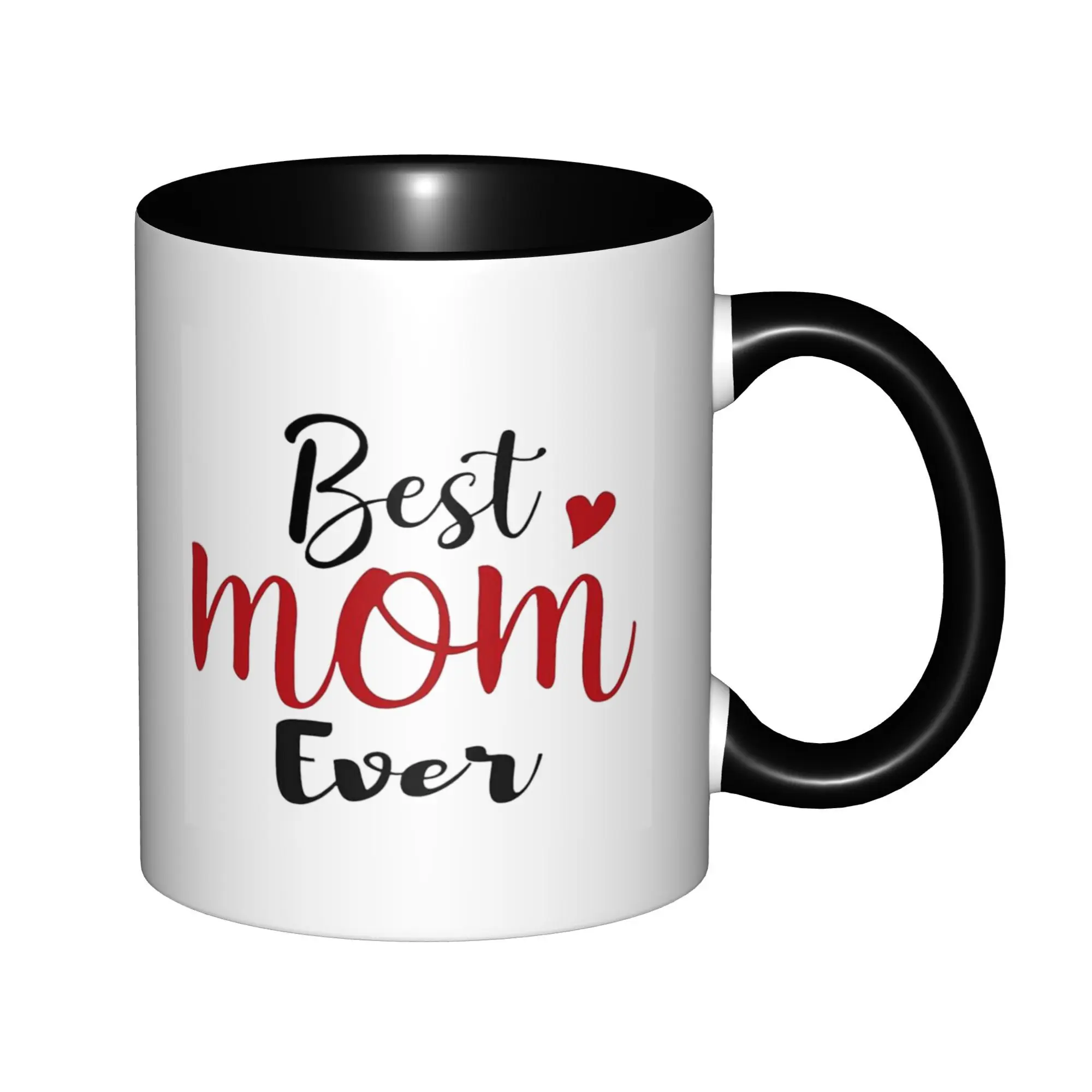 Mother Gifts for Women Best Mom Ever Mugs With Black Handle Birthday Coffee Mugs Ceramic Tea Cups 11oz