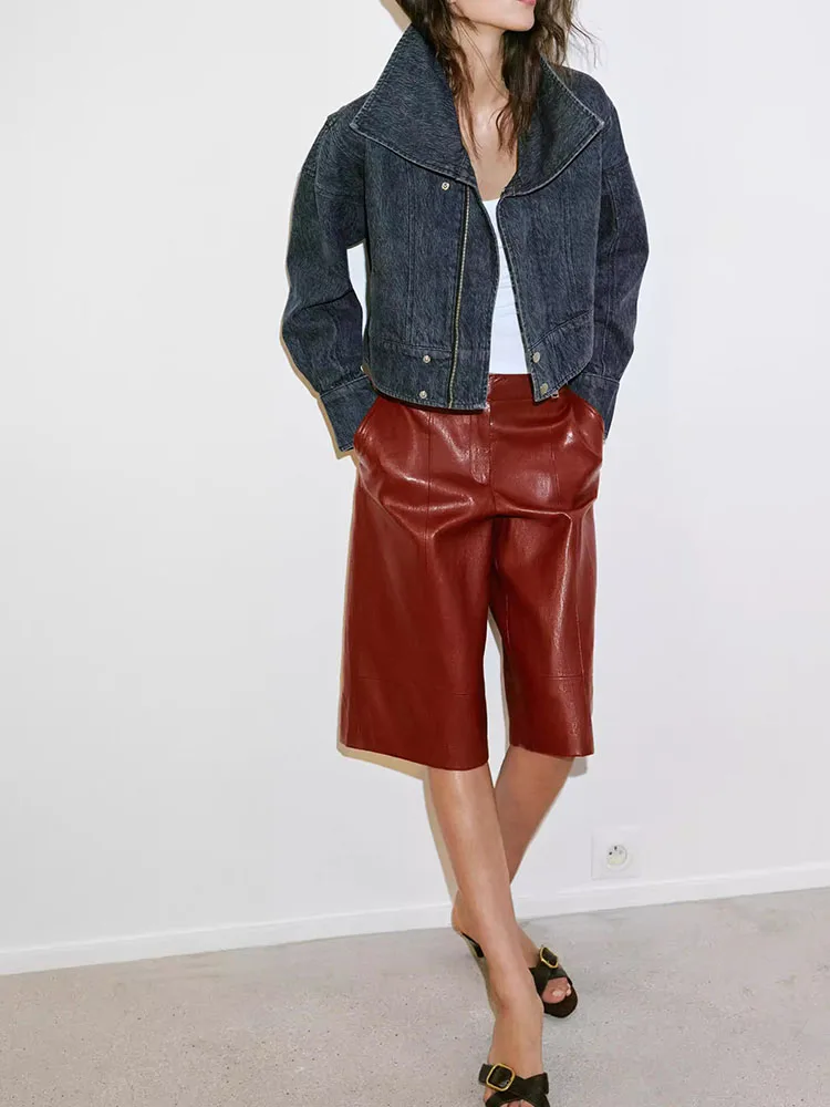 

Женская джинсовая куртка в стиле ретро с длинными рукавами, свободного кроя, на молнии, весна 2026, из других материалов, верхняя одежда