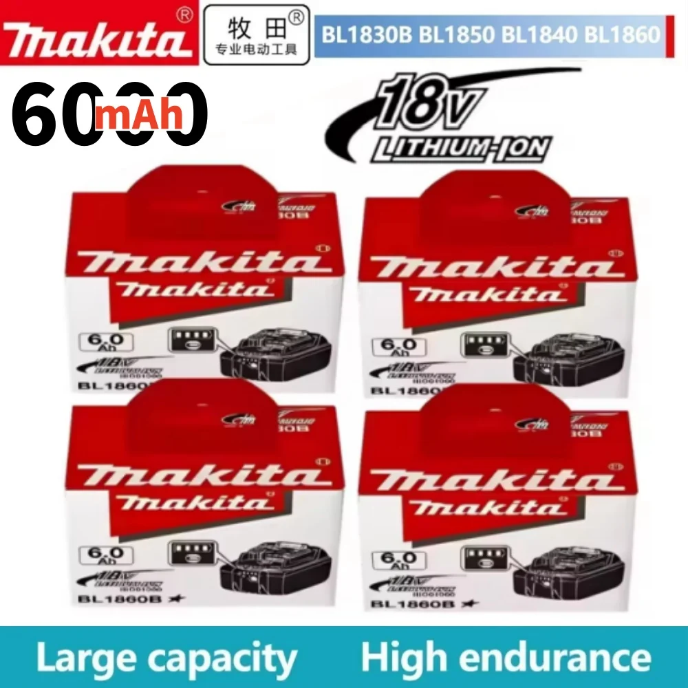 

100% Original 18V 6.0Ah Rechargeable battery for makita replace battery for makita BL1830,BL1840,BL1850,BL1860B Tool