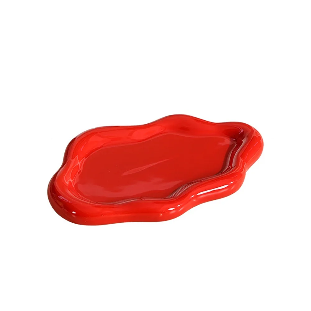 

Композиция для духов, керамический поднос для ювелирных изделий с облаком, покрытие, стильное блюдо для демонстрации ювелирных изделий, элегантный держатель для колец для домашнего декора спальни