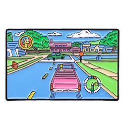 American animated sitcom Springfields Town Hit and Run cartoon character culture society television Enamel Pin Christmas brooch