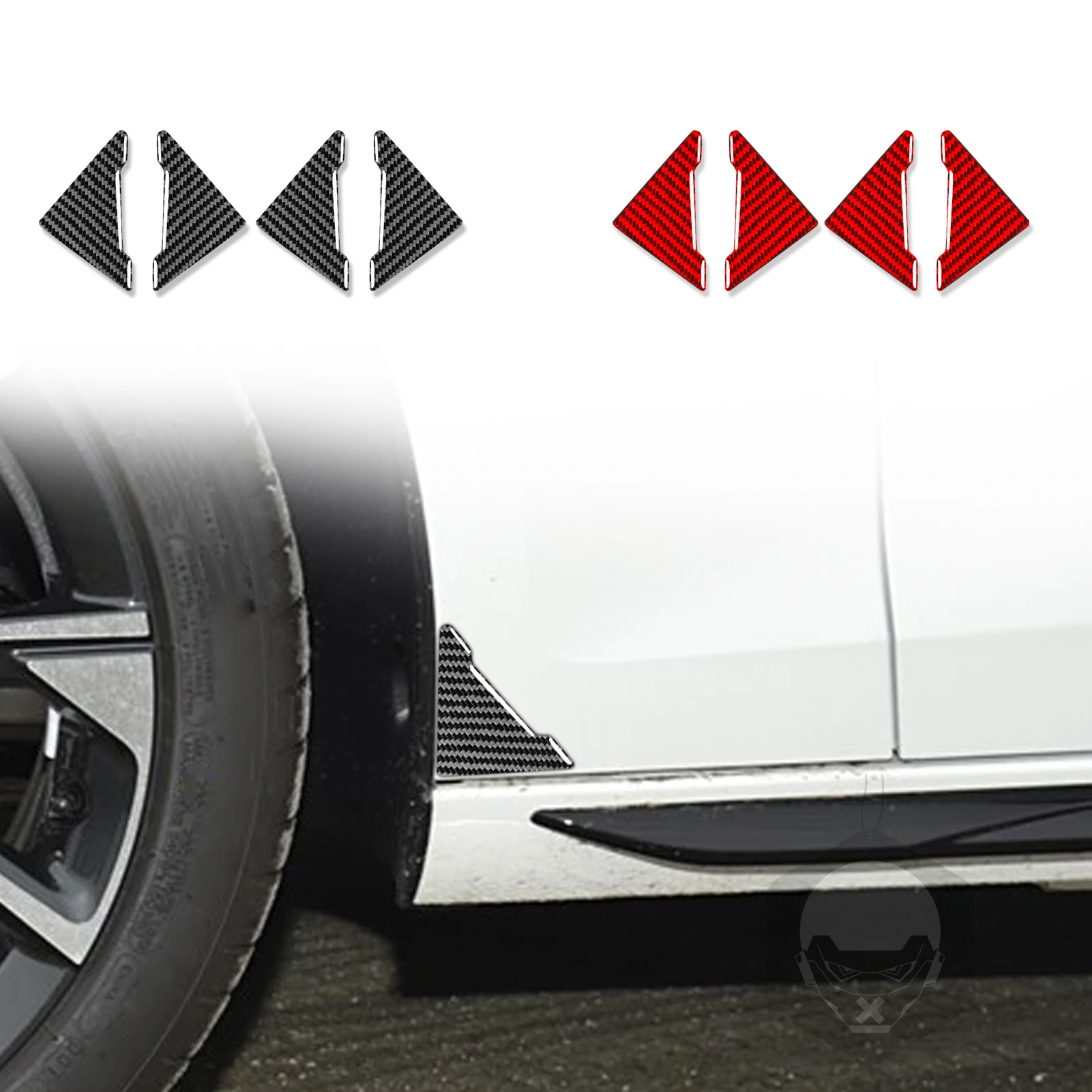 For Cadillac Escalade EXT ESV 2007-2014 Car Exterior Trim Accessories Real Soft Carbon Fiber Stickers Door Anti-Collision Corner