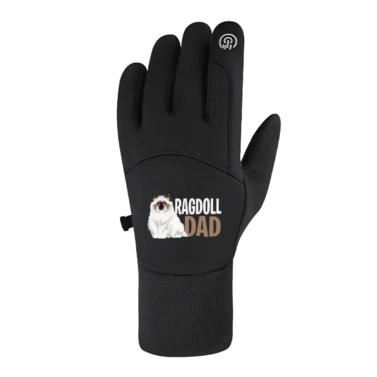 

Cat Dad Shines Love унисекс водонепроницаемые ветрозащитные теплые велосипедные перчатки для холода