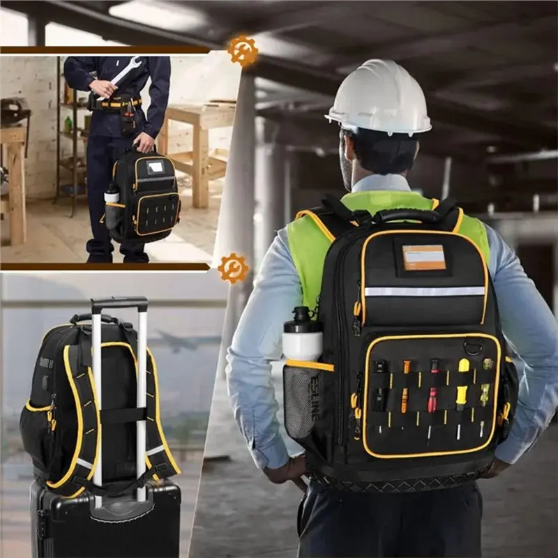 NEW-Portable Crossbody Tool Storage Bag Multifunctional Thickened Wear-Resistant Multi-Pocket Kit Bag