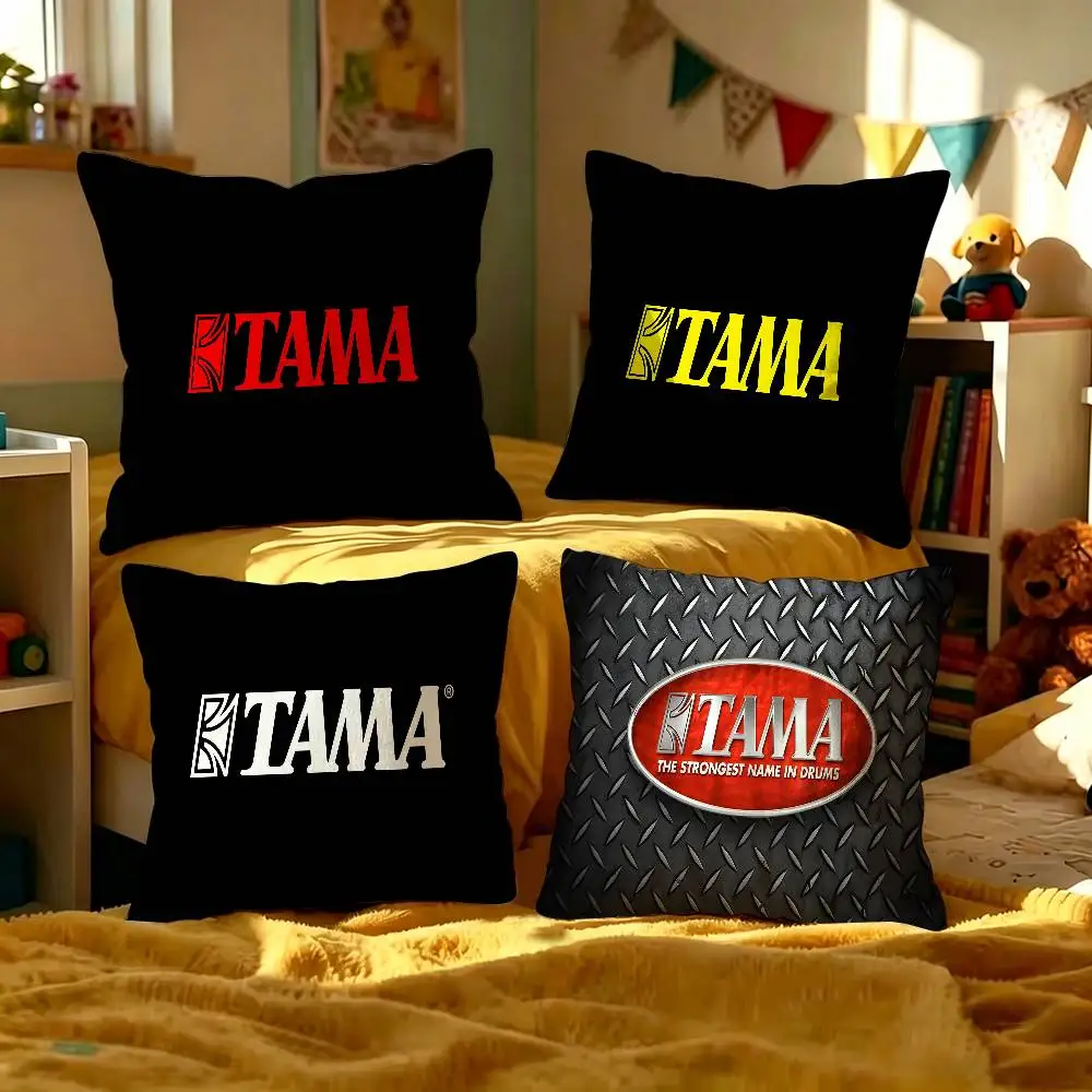Fashion T-Tama Brand D-Drum Pillow Covers Cartoon Sofa Decorative Home Double-sided Printing Short Plush Cute Cushion Cover