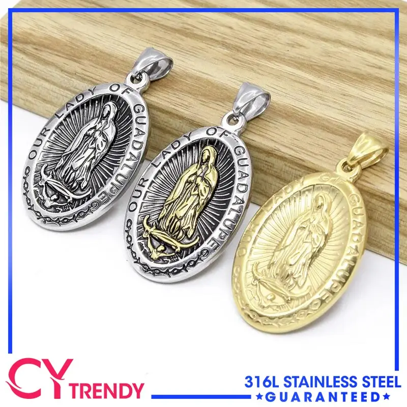 

Retro Venus Virgin Mary Pendant Necklace European American Fashion Titanium Steel Stainless Steel