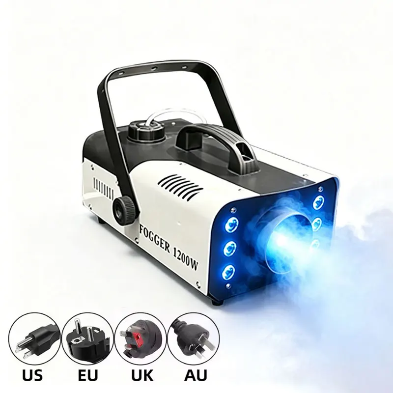 1200W Smoke Machine RGB LED DMX512 Wireless Remote Fog Machine Wedding Christmas Party Stage Atmosphere Equipment