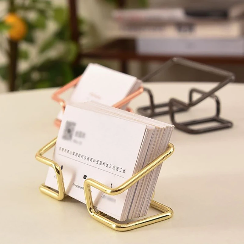 1PC Business Card Holder Desk Bracket Cards Organizer Office Gift Display Holders