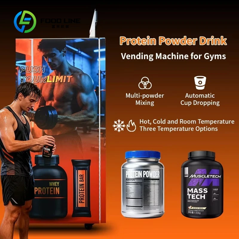 Dispensador automático personalizado de proteína en polvo, máquina expendedora de batidos de proteínas para gimnasios deportivos