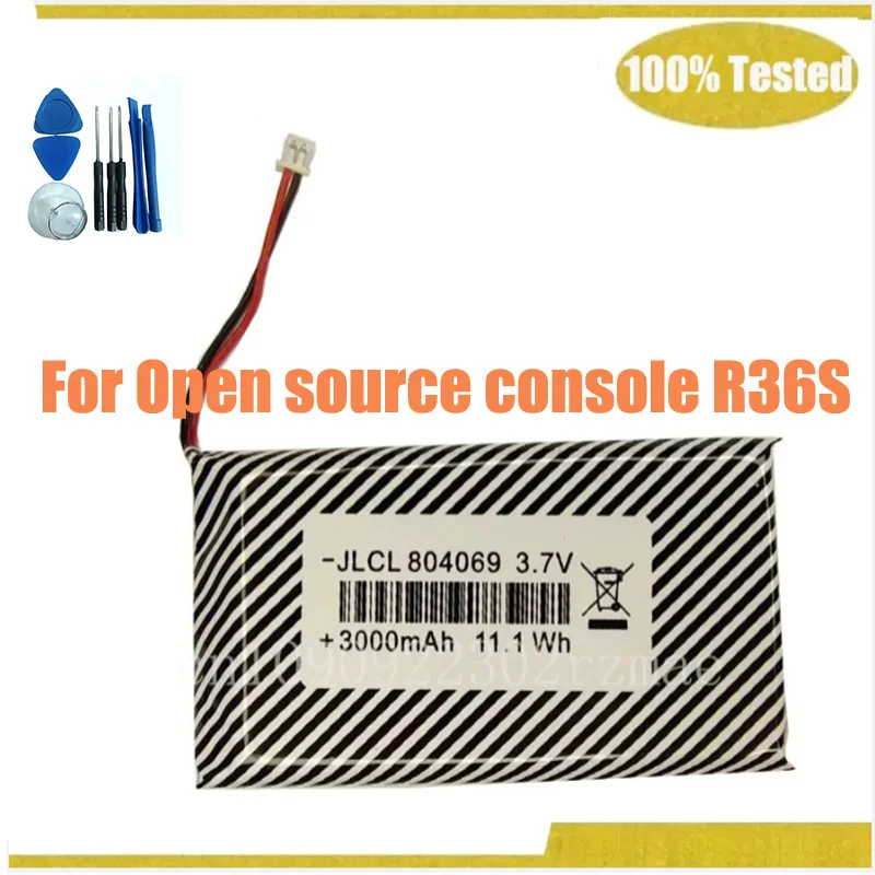 804169 804069 804066 3.7V 3000mAh Lithium Polymer Battery For Open source console R36S Game machine battery bateria