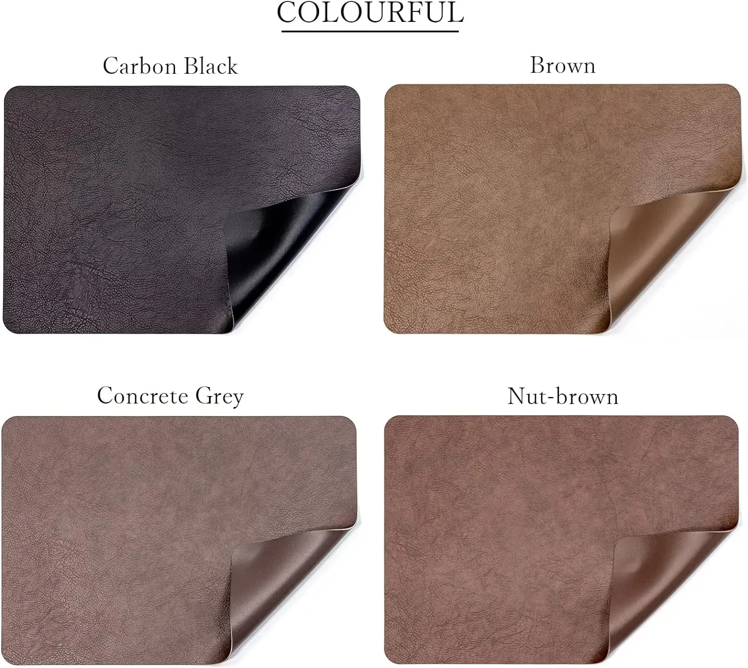 1/4/6pcs Home Kitchen Heat Resistant Leather Placemats Cafe bar Cleaning Wipeable Washable Place Mat Indoor Outdoor Mats & Pads