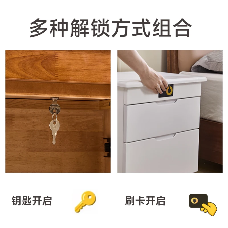 All solid wood double hidden compartment design new Chinese bedside table entrance bedside table