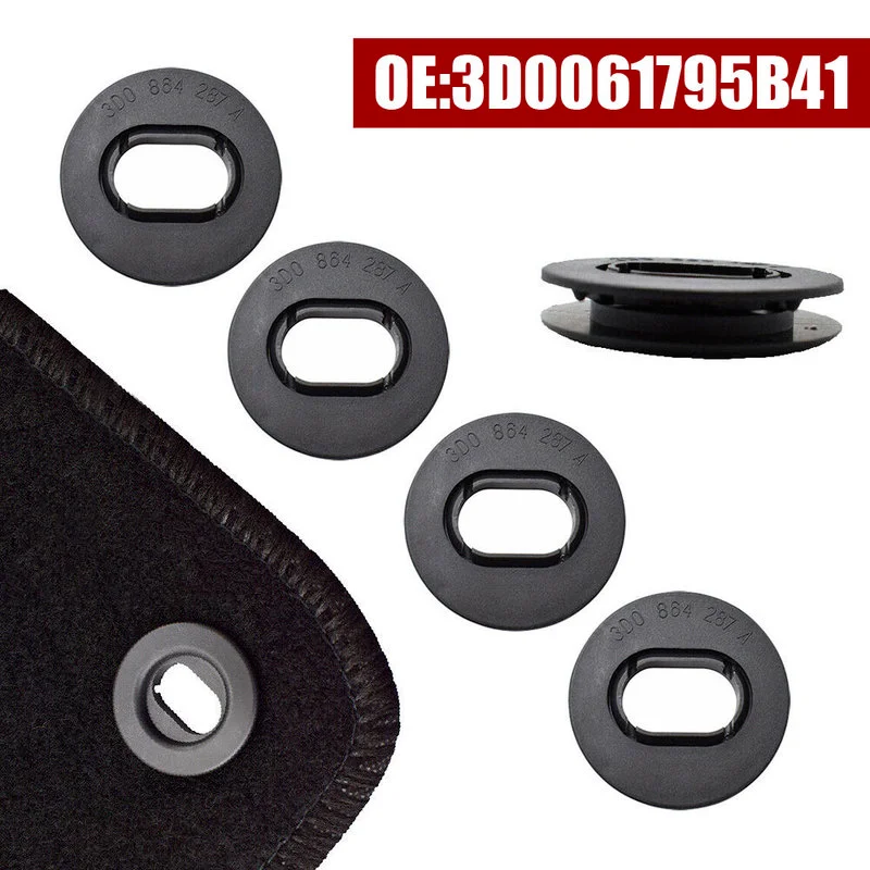 

4Sets Car Floor Mat Clips Car Interior Carpet Oval Anti-slide Fixing Clip Trim for VW Golf GTI Seat Leon MK1 Skoda Octavia Fabia