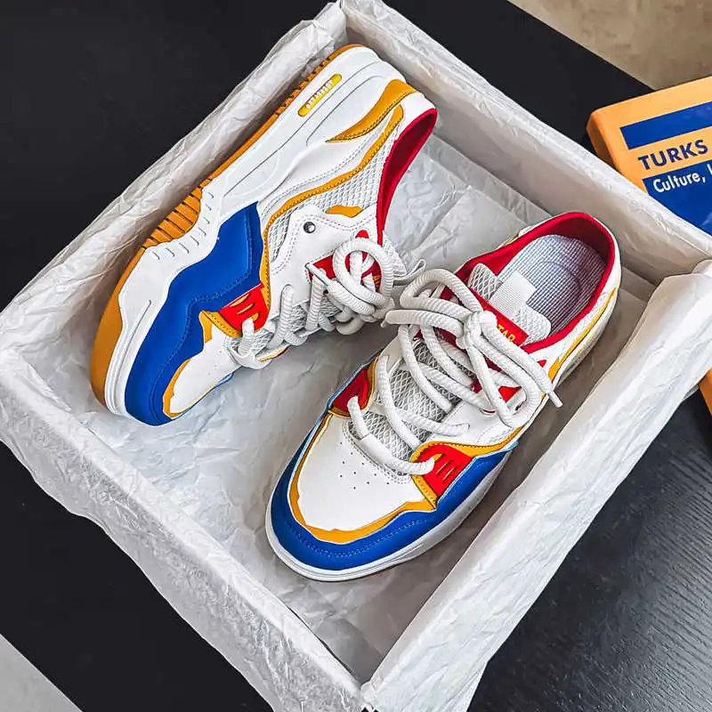 

Мужские туфли для скейтбординга на толстом каблуке и высокой подошве, белые спортивные кроссовки для скейтбординга, теннисные ботинки известных брендов, лидер продаж