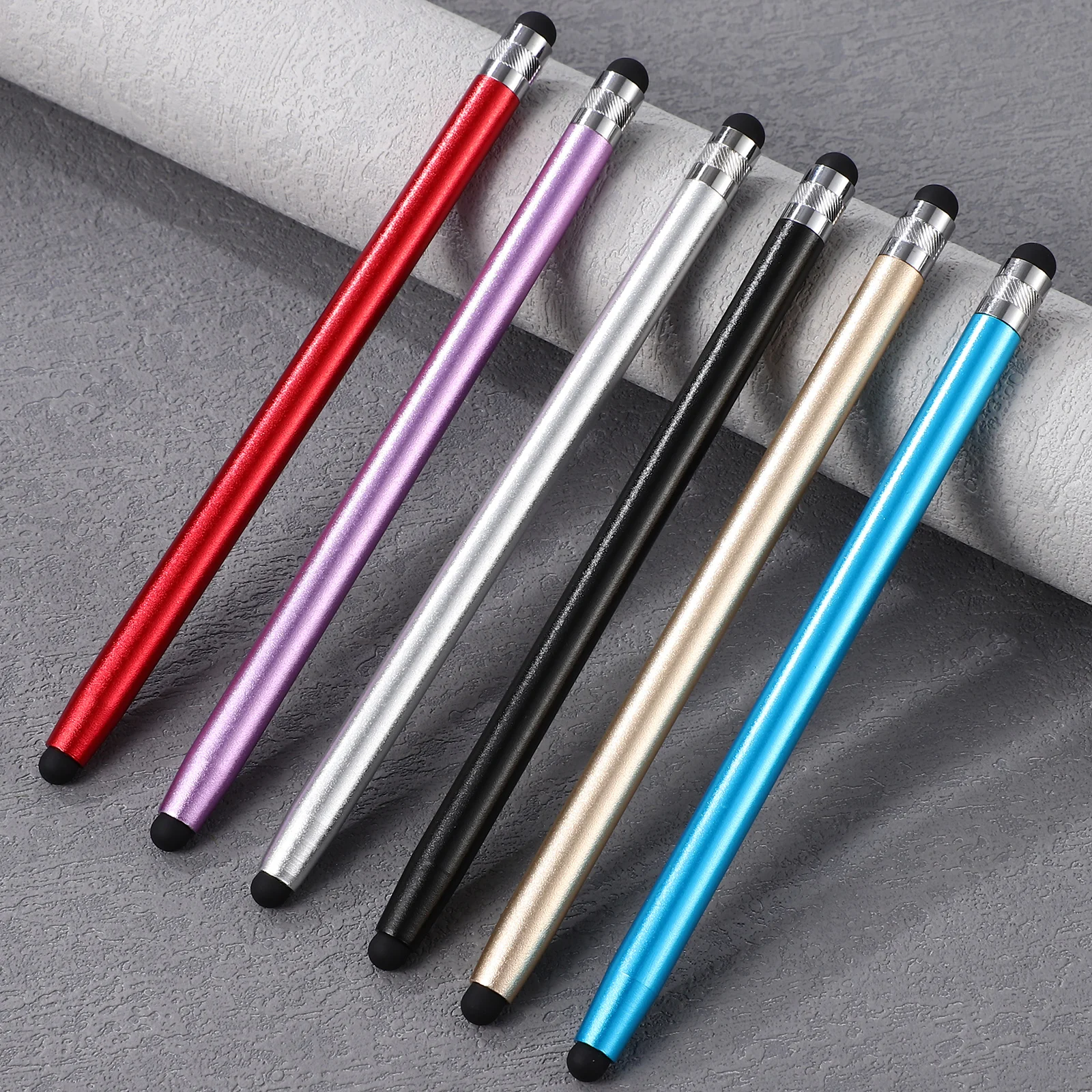 

6 Pcs Capacitive Pen Precision Double Head Drawing Silica Gel Fine Touch Screen Stylus Phone Tablet Universal Practical Writing