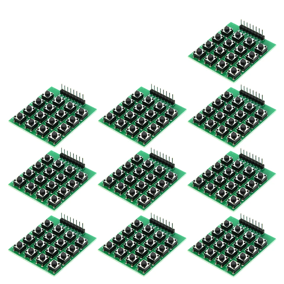 8pin 4X4 4*4 Matrix 16 Tombol Keypad Tombol Keyboard Breadboard Modul MCU untuk Arduino Diy Kit UNTUK Arduino