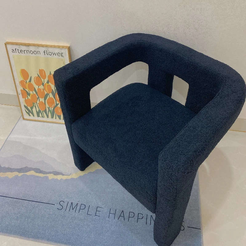 

Nordic solid wood home fabric book desk and chair