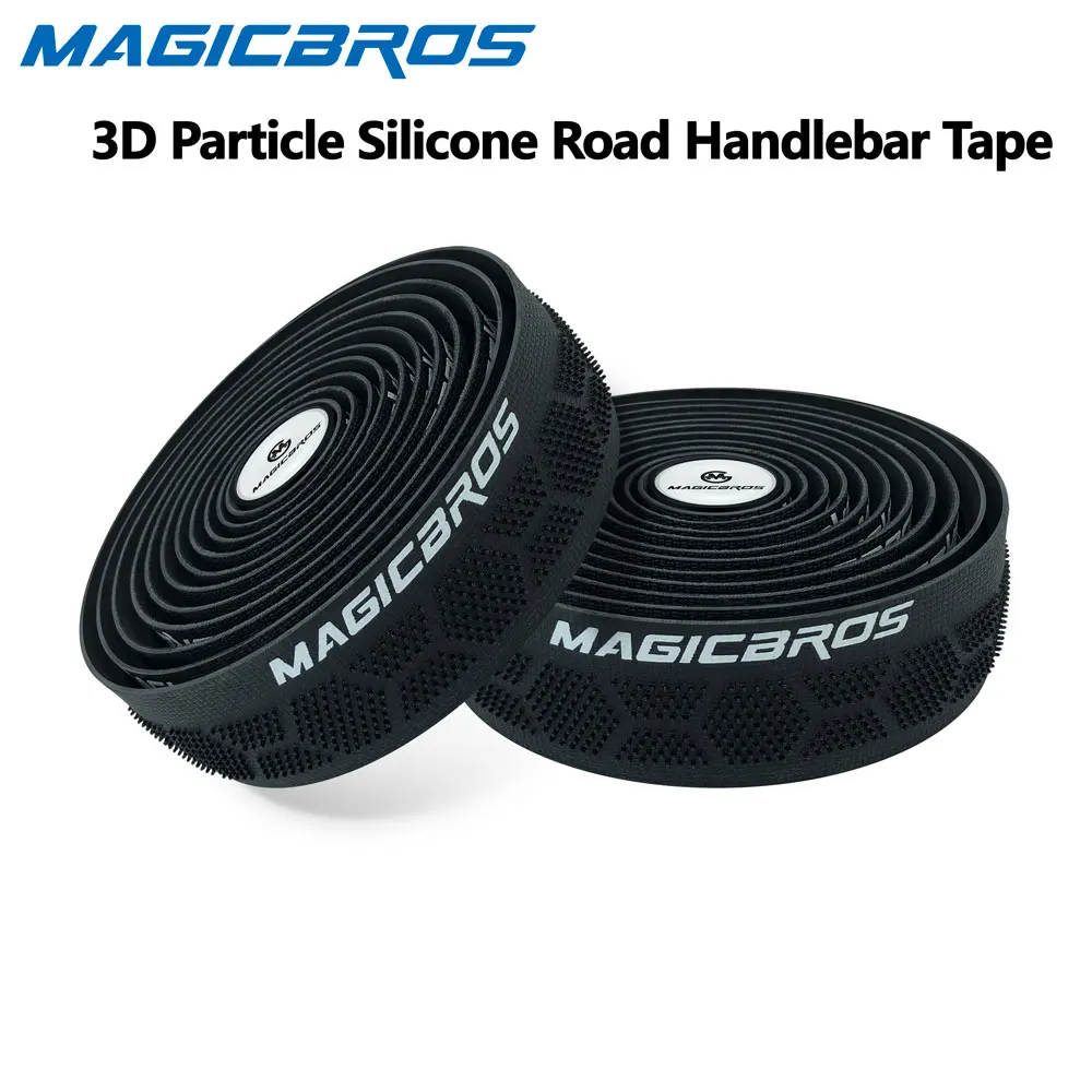 

MAGICBROS Silicone Road Bicycle Bar Tape Cycling Accessories Soft Antiskid Comfortable Wrap Grip Belt Road Bike Handlebar Tape