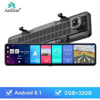 12 Inch Android 8.1 Rear view Mirror Triple Screen Car DVR 4G WiFi  Dash Camera 2GB+32GB GPS Navigation 1080P Video Recorder