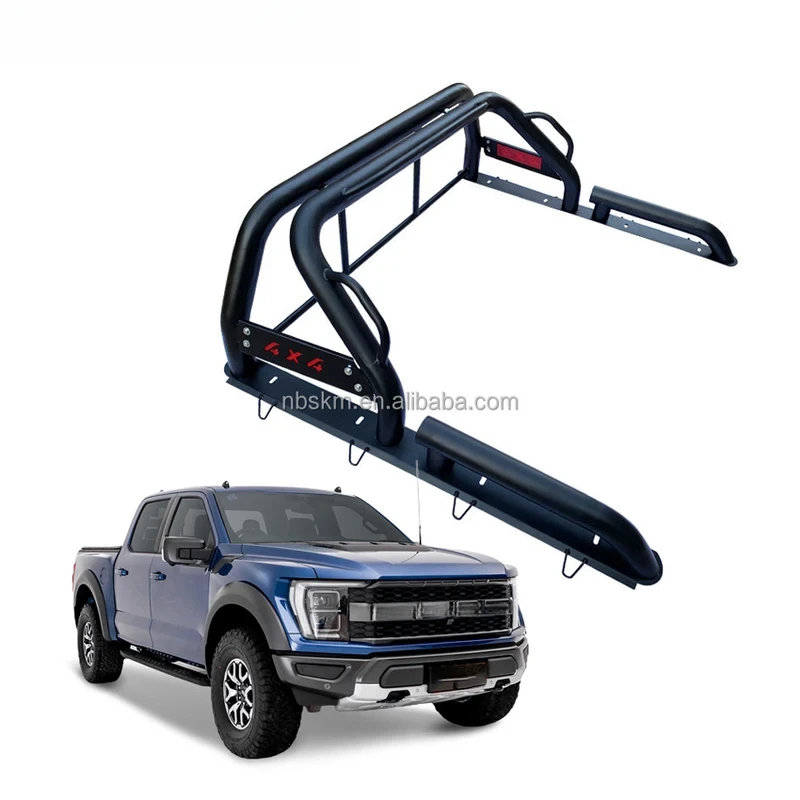 

Universal Pickup Roll Cage Built-in High Mount Brake Light Reinforced Carbon Steel Frame Easy Installation Car modification part